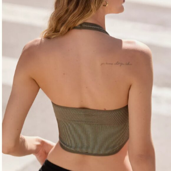 Anthropologie Halter Tank -  Moss Green - S/M - NWT - Picture 3 of 3